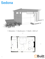 Built Prefab Modular Homes - Sedona Model - 1 Bedrooms, 1 Bath, Outdoor Shower - 400 sf

www.builtprefab.com