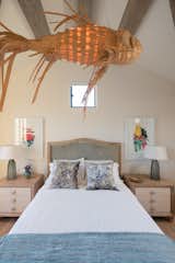 Bedroom with custom  Koi fish light