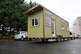 Exterior, Green Siding Material, Metal Roof Material, Beach House Building Type, Shed RoofLine, House Building Type, Wood Siding Material, Flat RoofLine, Cabin Building Type, and Metal Siding Material  Photo 5 of 6 in The Strawberry Tiny House by Randy woodman
