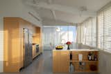 Kitchen and view of small back terrace