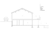 Exterior, Beach House Building Type, House Building Type, Gable RoofLine, and Tile Roof Material Section through the existing house (before).  Photo 3 of 5 in Lake Washington Home Extension + Garage by WC STUDIO