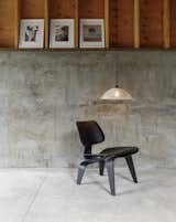 Interior concrete and exposed wood skeleton