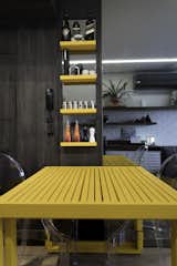 The yellow dinning table