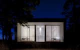 Exterior, Metal Siding Material, House Building Type, Flat RoofLine, Cabin Building Type, Beach House Building Type, Glass Siding Material, and Green Roof Material  Photo 6 of 28 in North Beach Residence by Heliotrope Architects