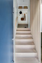 Main entry into homes with Old World Blue multi-point Plastpro fibreglass door.
