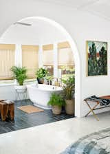 The sunroom is off the master bath. "The homeowner asked for a stand-alone tub," Simon says. "We've done them in the past, but never had a homeowner lead us to install one."