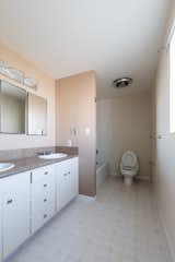 The couple repositioned the shower and toilet in the master bath.