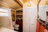 Before: The bathroom in this 550-square-foot beach shack in Venice Beach, California, occupied an ad hoc addition by the former owners, which had to be removed in the remodel.