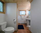 Before: The drab first-floor bathroom needed to be opened up and now borrows space from an adjacent closet.