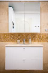 Bath Room, Engineered Quartz Counter, Undermount Sink, Mosaic Tile Wall, and Accent Lighting  Photo 17 of 18 in Tree of Life by Natalia Beleva