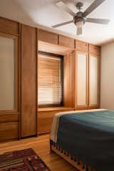 custom solid cherry cabinetry in bedroom
