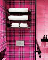 The pink plaid bathroom