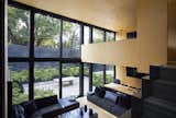 Double-glazed windows facing south provide both insulation and adequate heat gain for the cooler climate of the city’s higher altitude in Bosques de las Lomas.