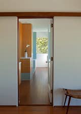 View from master bedroom to new master bathroom.