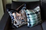 Turkish and silk pillows add opulence to the art deco inspired lounge