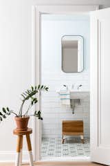 Playful half bath.