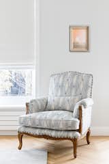 Reupholstered vintage chair.