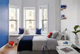 Pops of  bold color in a teens room.