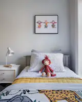Cute jungle themed kids bedroom.