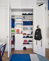 Organized teens closet.