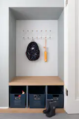 Mudroom storage.