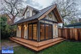 Exterior with covered entry and deck