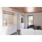 Living room millwork - deck beyond