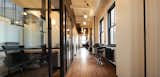 Working spaces along hallway