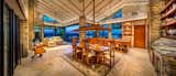 Kitchen, wet bar, living room with 26' wide bifold door system