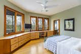 ● Built-in maple and cherry dresser with leather and metal pulls
● Built-in desk with drawers and file cabinet
● Walk-in closet with cherry shelves
● Haiku white matrix composite ceiling fan - NEW
