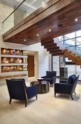 Living Room and Floating Staircase