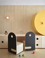 Kids Room, Neutral Gender, Playroom Room Type, Chair, Light Hardwood Floor, Bench, Toddler Age, and Bedroom Room Type  Photo 9 of 18 in The Toy Box by Estudio ji Architects