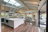 The exceptional kitchen enjoys all day light