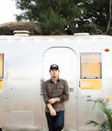 Musician and interior designer August Hausman lives in a restored 1968 Airstream Land Yacht that once belonged to his father.