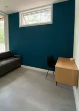 The Nest study is tucked away quietly on the main floor.