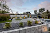 Drought resistant landscaping inspired by frequent trips to Palm Springs. 