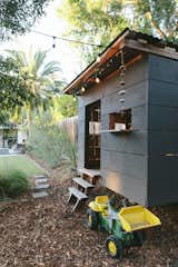 Clint also built a playhouse for his children. 