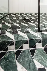 Leschi House by Atelier Drome primary bathroom tile floors