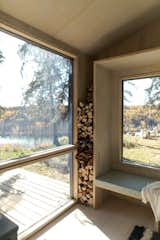 Free windows helped keep costs down. Christie designed floor-to-ceiling windows to maximize the view, but if she were to build the cabin again, she would forgo the lower windows.  "I can see the view just as beautifully with the two square windows,
