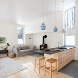 Because the home is a passive house, the wood stove is "totally extraneous