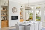 Bright, airy, light-filled dining room with elegant decor.