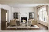 Living area showcases vintage elegance and contemporary design