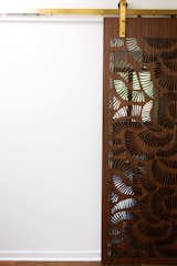 Walnut custom laser cut sliding barn door