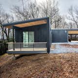 Exterior, Shed RoofLine, Cabin Building Type, Metal Roof Material, and Wood Siding Material  Photo 4 of 18 in Sapphire Cabin by Rusafova Markulis Architects
