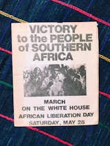 BLK MKT Vintage believes that "Black storytelling is paramount," and that artifacts such as this African Liberation Day protest pamphlet narrate the richness of Black lived experiences.&nbsp;