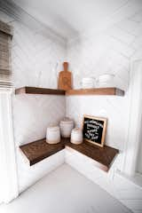 Kitchen, Subway Tile Backsplashe, and Engineered Quartz Counter Kitchen Open Shelving  Photo 5 of 27 in Upper Terrace by Mackenzie Reynolds