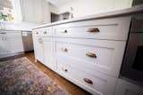 Kitchen, Engineered Quartz Counter, Microwave, and Subway Tile Backsplashe Kitchen Island  Photo 6 of 27 in Upper Terrace by Mackenzie Reynolds