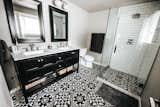 Bath Room, Subway Tile Wall, Undermount Sink, Wall Lighting, Corner Shower, Enclosed Shower, Concrete Floor, and Marble Counter Master Bathroom  Photo 17 of 42 in Avenue Stone by Mackenzie Reynolds
