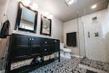 Bath Room, Subway Tile Wall, Marble Counter, Enclosed Shower, Corner Shower, Concrete Floor, Undermount Sink, Two Piece Toilet, and Wall Lighting Master Bathroom  Photo 16 of 42 in Avenue Stone by Mackenzie Reynolds