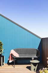 Rooftop deck at Blue House Yarraville by Studio B Architects.